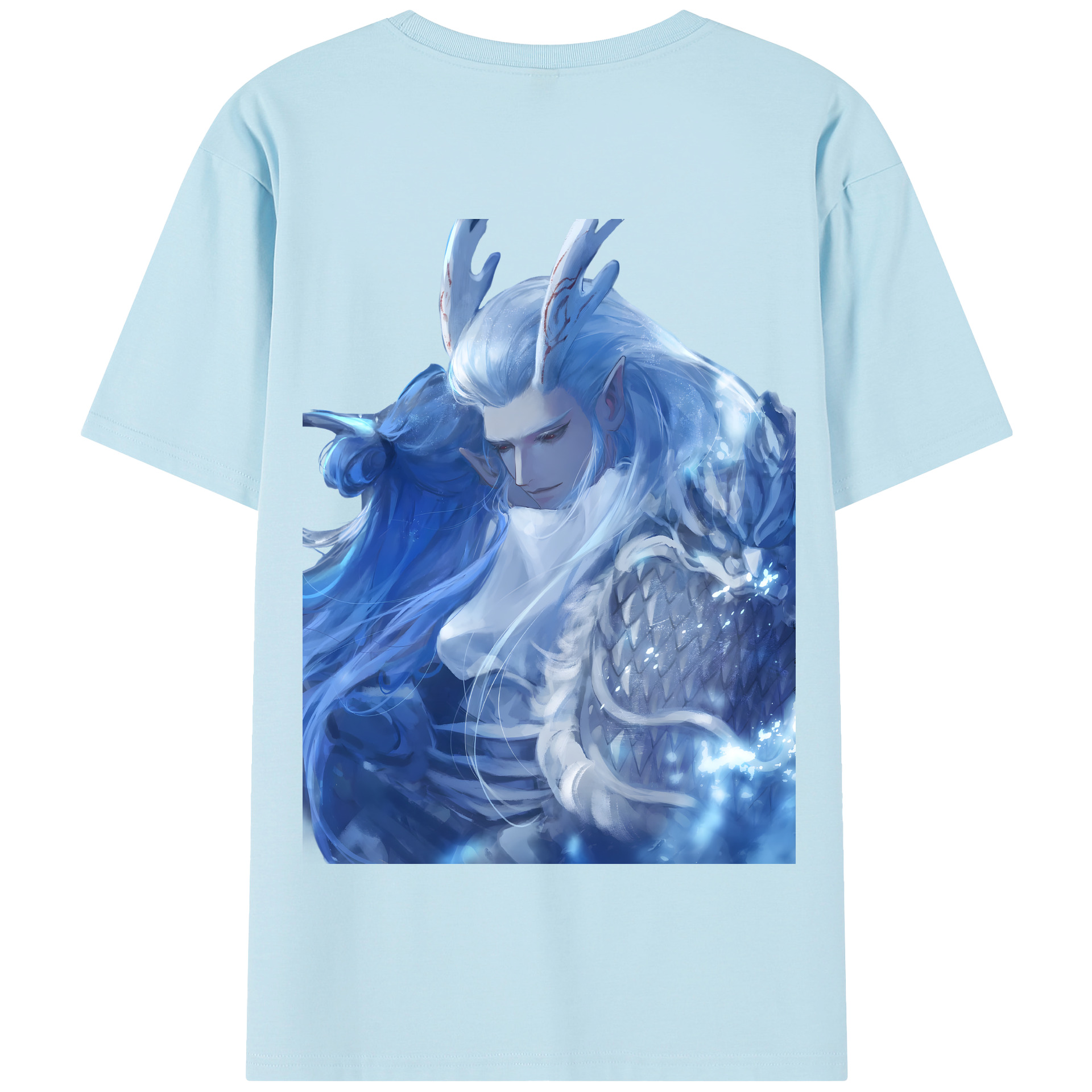 （画像用） Ne Zha 2 ナタ 魔童の大暴れ 綿100％半袖Tシャツ（背面プリント）